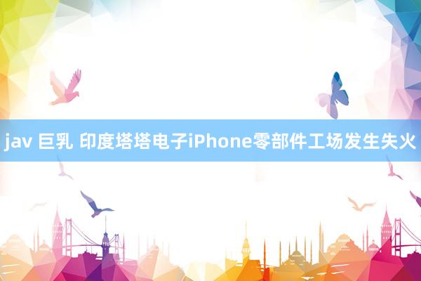 jav 巨乳 印度塔塔电子iPhone零部件工场发生失火