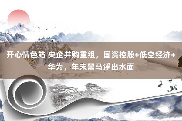 开心情色站 央企并购重组，国资控股+低空经济+华为，年末黑马浮出水面