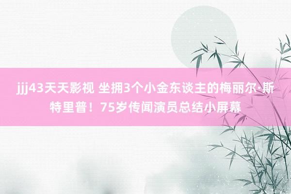 jjj43天天影视 坐拥3个小金东谈主的梅丽尔·斯特里普！75岁传闻演员总结小屏幕