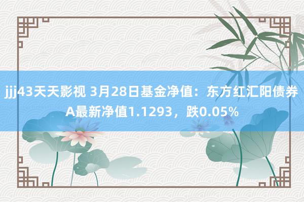 jjj43天天影视 3月28日基金净值：东方红汇阳债券A最新净值1.1293，跌0.05%