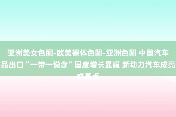 亚洲美女色图-欧美裸体色图-亚洲色图 中国汽车商品出口“一带一说念”国度增长显耀 新动力汽车成亮点